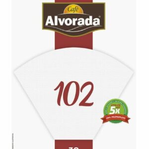Filtro Alvorada 102, reutilizable 5x, Filtro de Café 30 unidades