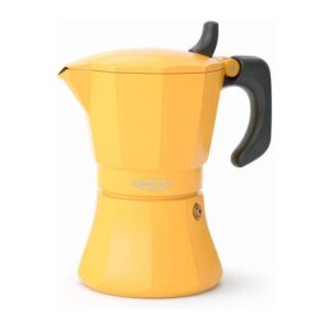 Caferetera Italiana Petra 12 Tazas Amarilla, Roja y Verde